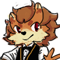 Headshot of Pom, an anthro Pomeranian.