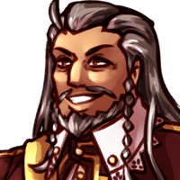 Headshot of Sergio. Depicted as a tanned man with shoulder-length salt and pepper hair, slicked back. Sports a trimmed and styled 'stache and beard.