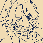 Viktor in his usual regalia, standing, with one hand outstretched and the other resting on his hip.