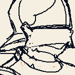 Left: doodle of eilhart and caled. both are standing, nude, but without any genitalia drawn. eilhart is depicted as a muscular man with shoulder-length hair tied up in a half ponytail. caled is depicted as slightly larger man with short cropped hair.  an arrow pointing to eilhart says 'leaner'. an arrow pointing to caled says 'softer'. Right: a doodle of eilhart and caled, both wearing their respective armors. eilhart is depicted wearing a greenwich-inspired armor, with plenty of segmented sections. notes on his armor say: 'taken inspo from greenwich armor...', 'his armor is cavalry-focused + doubles as a more functional parade armor.' a doodle of him wearing his helmet is shown, which is a close-helm that is vaguely bird-beak shaped. a note next to it says 'pretty claustrophobic to wear. he likes it, though.' caled is depicted wearing his former suit of armor, which is heavily inspired by gothic armor. it features plenty of fluting. notes on his armor say: 'this is viktor's (aka alive!caled) armor.', 'modular field/cavalry armor', 'it's just gothic armor (lol).' a doodle of him wearing his helmet is shown, which is a sallet. text pointing to it says 'sallet time B)'