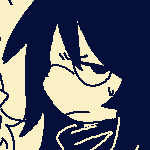 Warning: Decapitation. Doodle of Karin holding Viktor's decapitated head in her hands. Caled (aka 'undead' Viktor) is drawn in the corner, telling her off. He says, 'Hey, don't even think about it!' and 'I'm right here!!!'' while Karin rolls her eyes at him.  