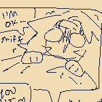 Suggestive: Caled in a skimpy nurse outfit, holding a bottle of lubricant while making handjob gestures. He has an ID clipped onto the front pocket of his dress, depicting him as an Aegislash. 'You called?' he asks Karin, who is bedridden and sick. She tells him 'I'm OK...' while sniffling, but he rebukes her, 'No you're not.' A note says that she got sicker afterwards.