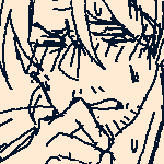 Illustration of office AU Eilhart, getting fingered by a disembodied hand, while sitting near a few documents. He is sitting on a desk with one leg up, fluids threatening to leak onto the documents near his crotch. The unseen figure harassing him is saying, 'Come on, you don't want to ruin your junior's papers, no?' while Eil replies, '...N-no.'