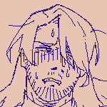 drawing of kindred eilhart sitting, legs spread open with full view of his dick and ass, while his arms are at his sides. he is looking away, flustered, urging the viewer to 'hurry up. please'. he is wearing his jacket and a half-buttoned clerical shirt, mid-calf socks with sock suspenders and dress shoes. no pants.