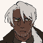 drawing of vtm au eilhart, standing with one hand in his jacket pocket.