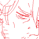 eil with his hair down