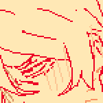 doodles of eil, somewhat dazed, getting his mouth toyed with by a disembodied hand