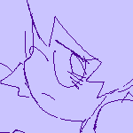 karin sitting down, hunched over, holding an ultraball