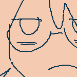 karin looking distant, holding a bottle of pale lager in one hand, and monster white in the other