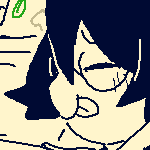 karin and eilhart on a roadtrip. karin is speeding. eilhart is telling her to slow down but she goes 'ehe. nah.'