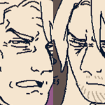 headshots of viktor and eilhart where they both look ticked off.