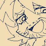 Viktor and Eilhart drawn in the Panty and Stocking with Garterbelt style. Viktor is holding a sword, while Eilhart is holding a handgun.