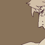 drawing of caled post-riding a horse dildo, while keeping a cowboy hat steady on his head with one hand, and stroking himself with the other