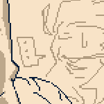 (WOTR AU) drawing of daeran and knight-commande eil in the middle of a meeting, with daeran discreetly copping a feel. regill can be seen in the background, judging the two.