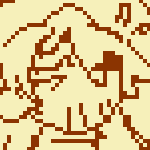 chibi daeran, winking, while commander eil looks at him in the background, exasperated