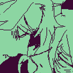 (vtm au) theo pinning eil down, staring at his face intently while grabbing his jacket to pull him closer. eil looks irritated, asking him, '...what the hell's gotten into you now?'