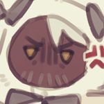 viktor happily holding up plushie eil, who is wearing a lop-eared bunny costume