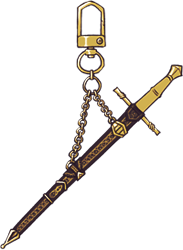 a keychain based on caled's longsword