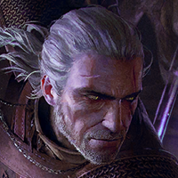 the geralt (yrden) art from the gwent mobile game