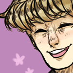 Illustration of Caled cradling a sleeping Fennekin in his arms.