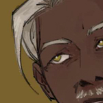 Commission by Ungwalmi. Headshot of Office AU Eilhart, rolling his eyes.