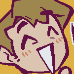 Gift art from Yapi. Shows a headshot of Karin, sighing, with a chibi of Caled going 'Kyaaa' at the side.